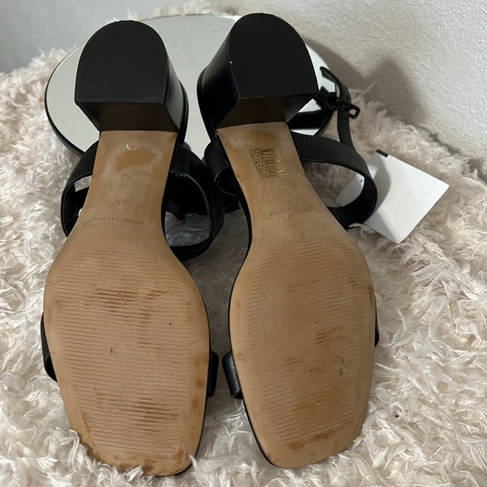 Everlane Double Strap Block Heel Sandal in Black - Picture 10 of 14